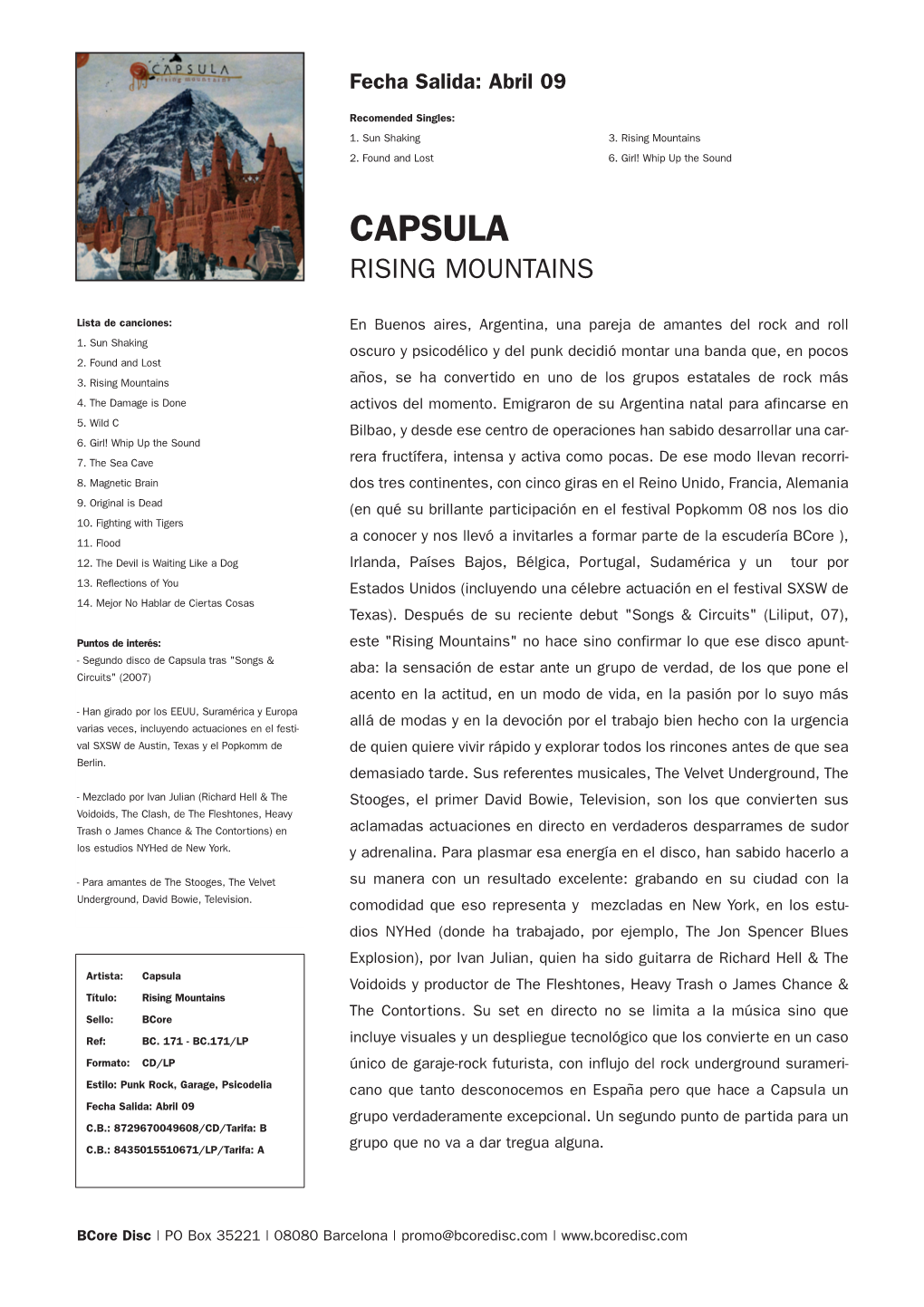 Capsula Rising Mountains