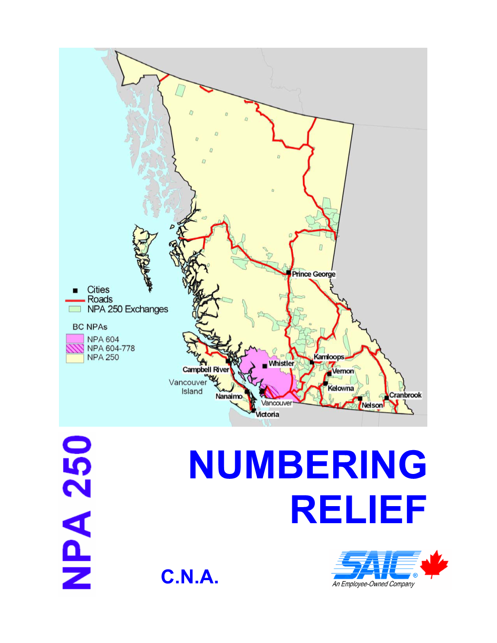 Planning Document NPA 250 Numbering Relief