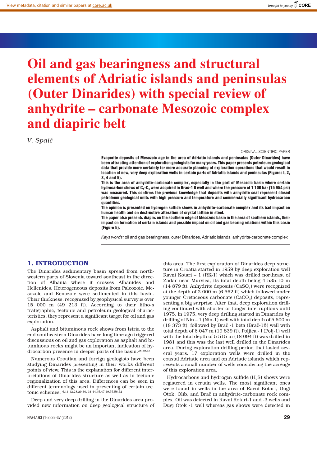 Oil and Gas Bearingness and Structural Elements Of