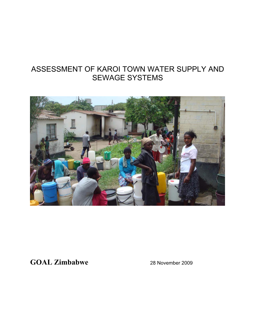 Assessment of Karoi Town Water Supply and Sewage Systems