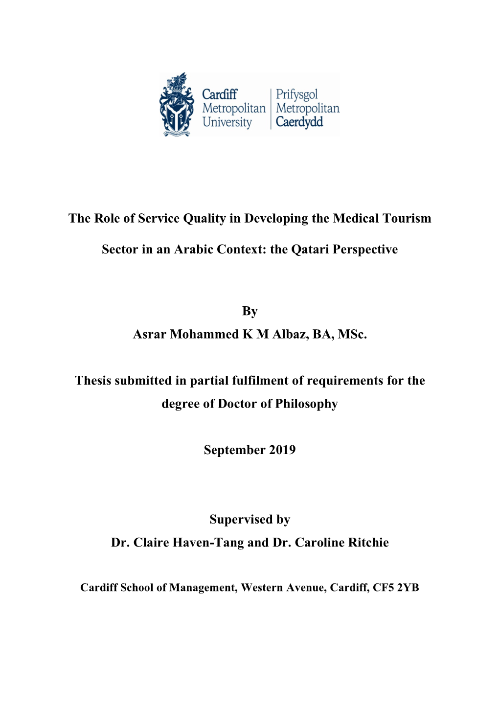 The Role of Service Quality in Developing the Medical Tourism