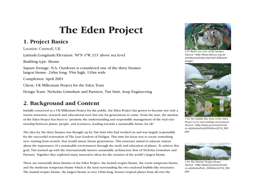 The Eden Project 1