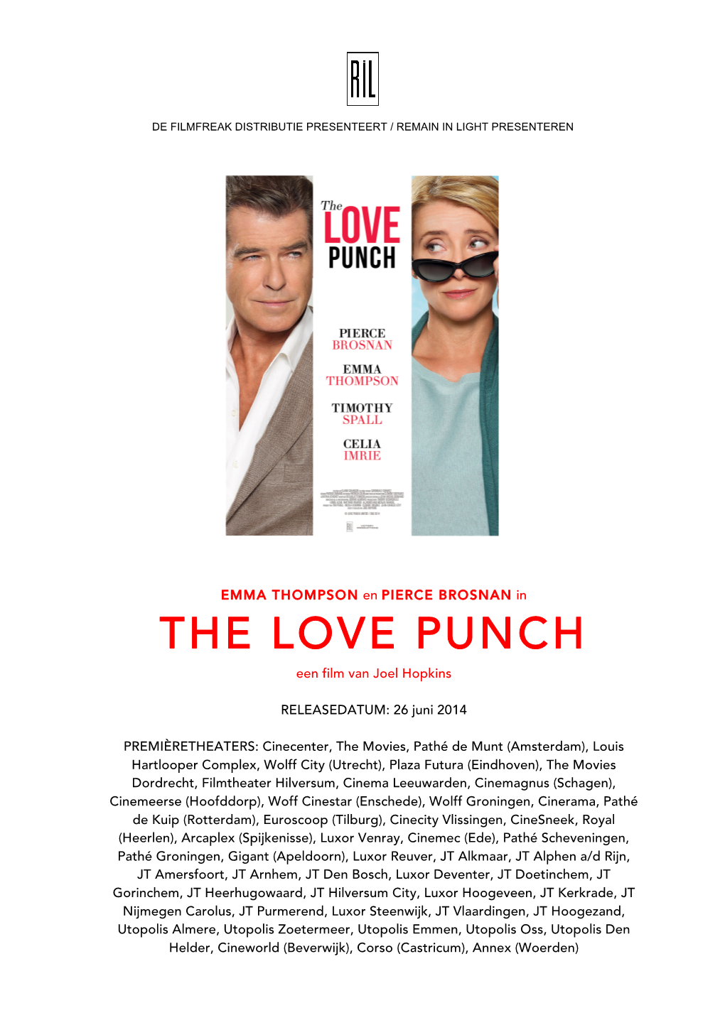 THE LOVE PUNCH Een Film Van Joel Hopkins