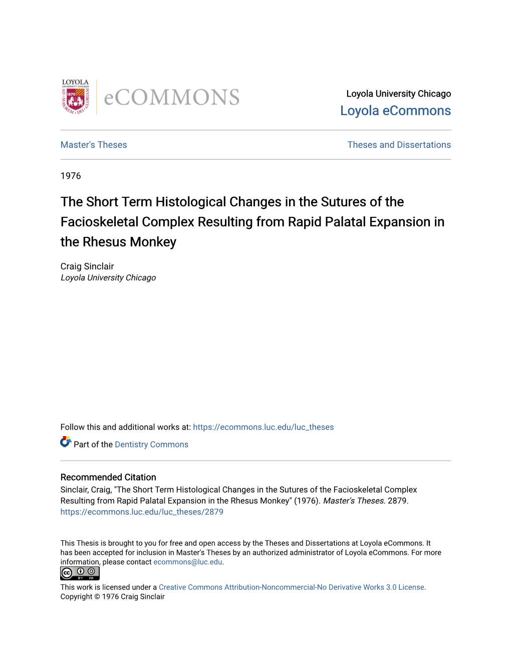 The Short Term Histological Changes in the Sutures of the Facioskeletal Complex Resulting from Rapid Palatal Expansion in the Rhesus Monkey