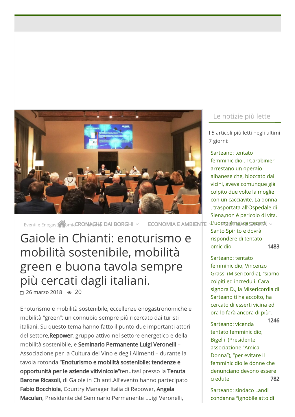Gaiole in Chianti: Enoturismo E Mobilità Sostenibile, Mobilità Green