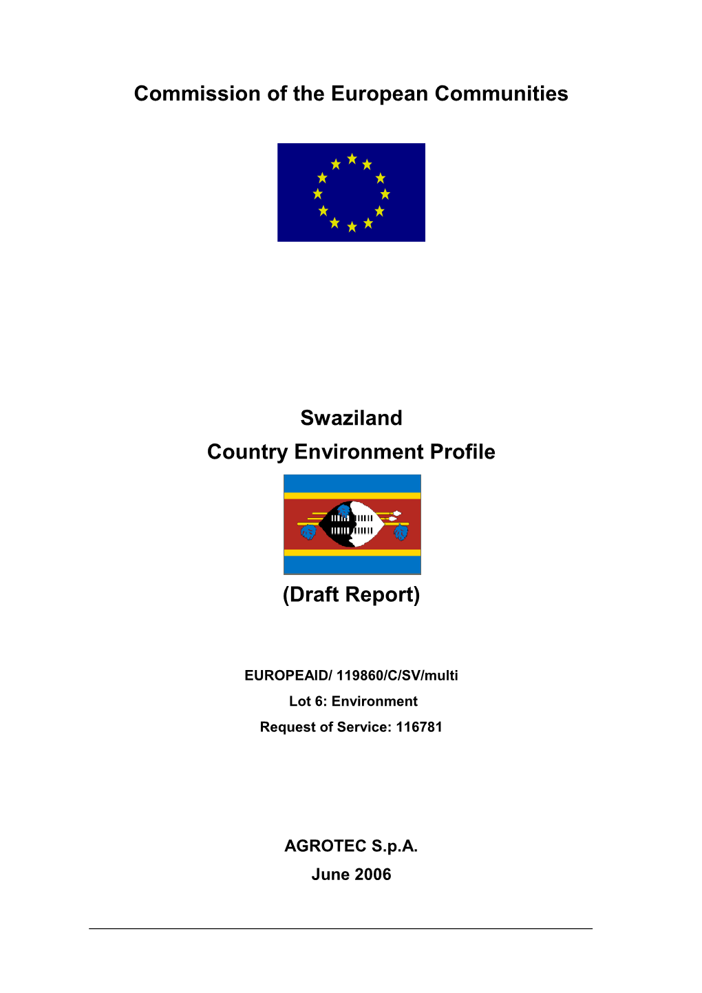 Commission of the European Communities Swaziland Country