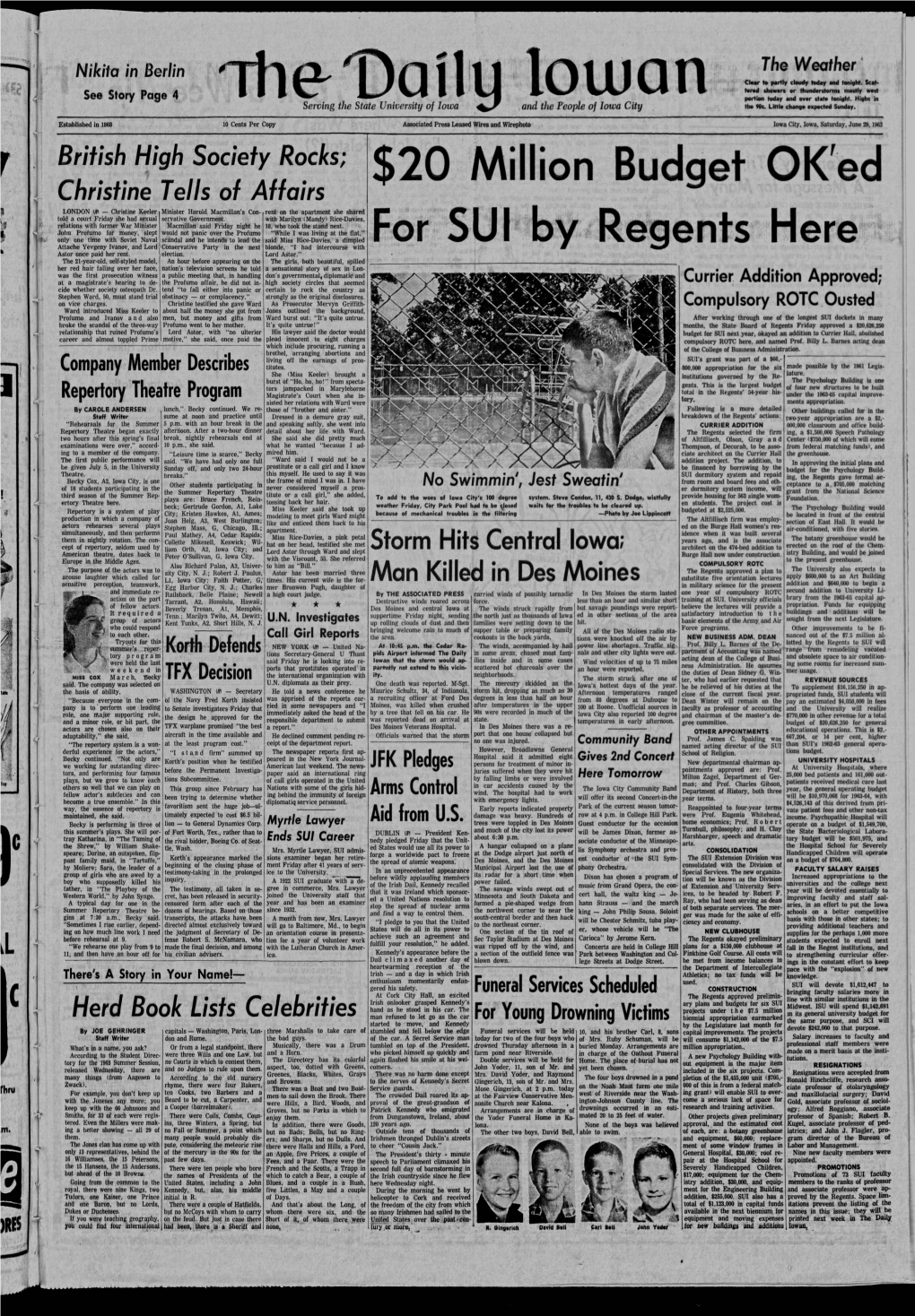 Daily Iowan (Iowa City, Iowa), 1963-06-29