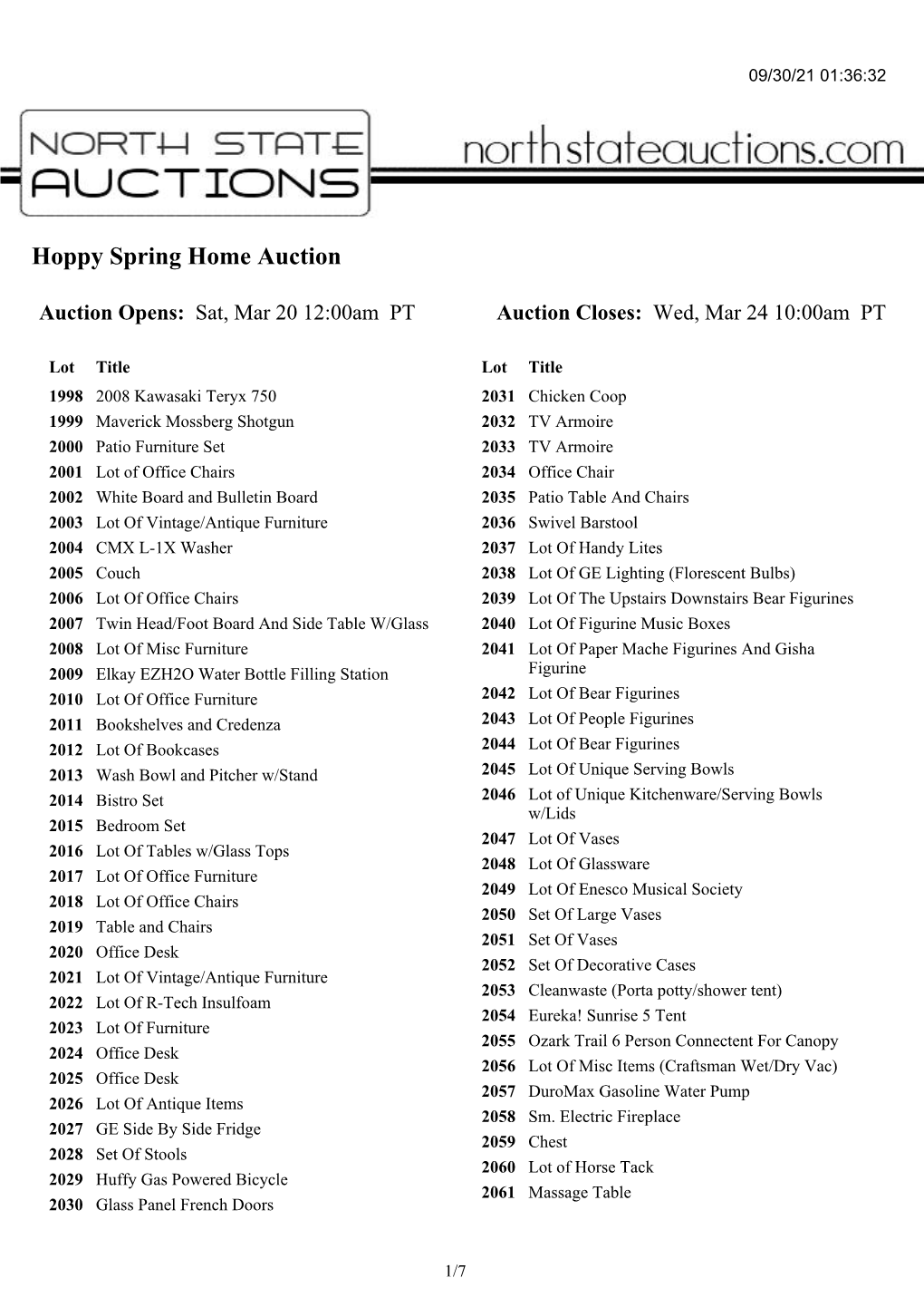 Hoppy Spring Home Auction