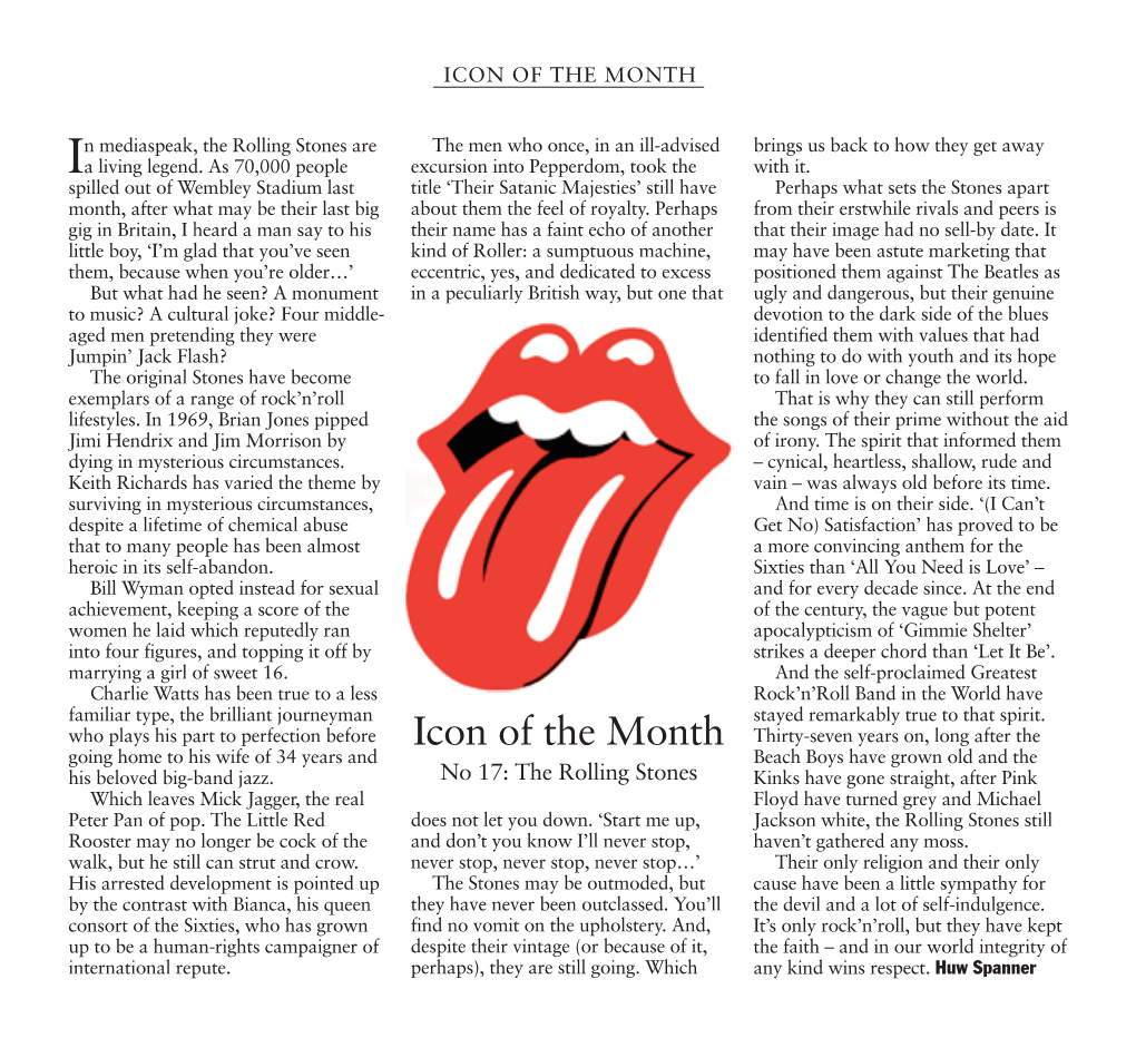 In Mediaspeak, the Rolling Stones