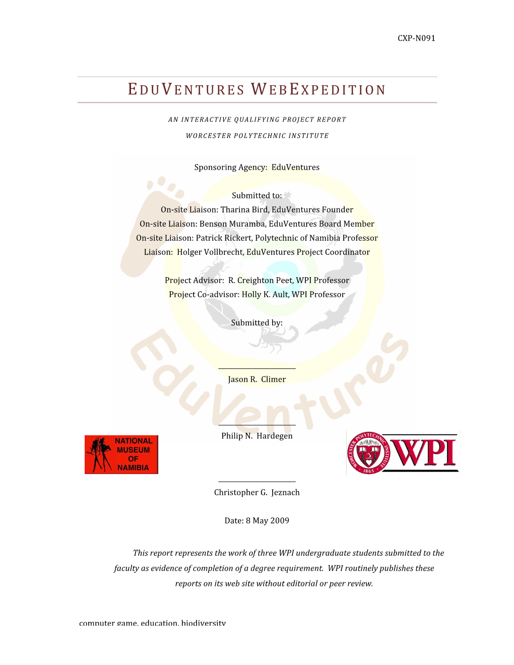 Eduventures Webexpedition Project