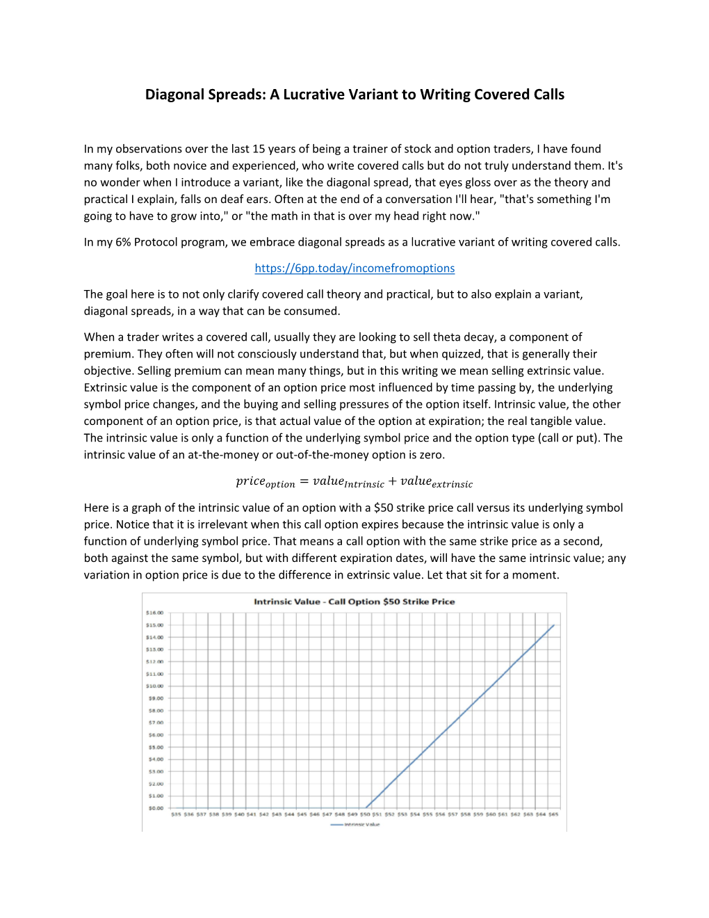 Diagonal Spreads: a Lucrative Variant to Writing Covered Calls