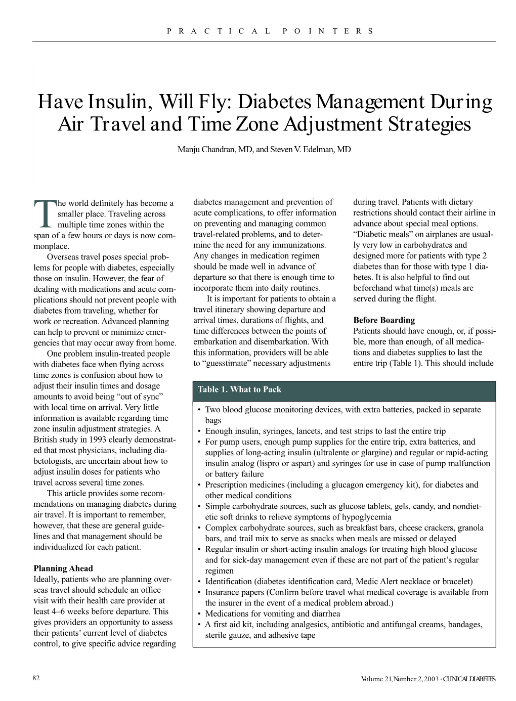 Have Insulin, Will Fly: Diabetes Management During Air Travel and Time Zone Adjustment Strategies