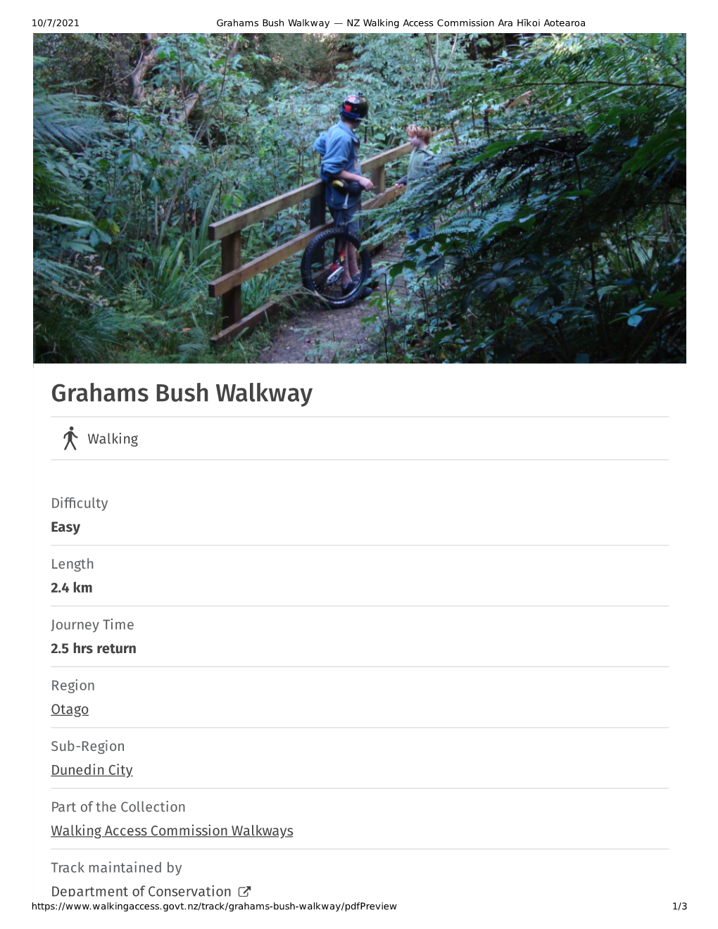 Grahams Bush Walkway — NZ Walking Access Commission Ara Hīkoi Aotearoa