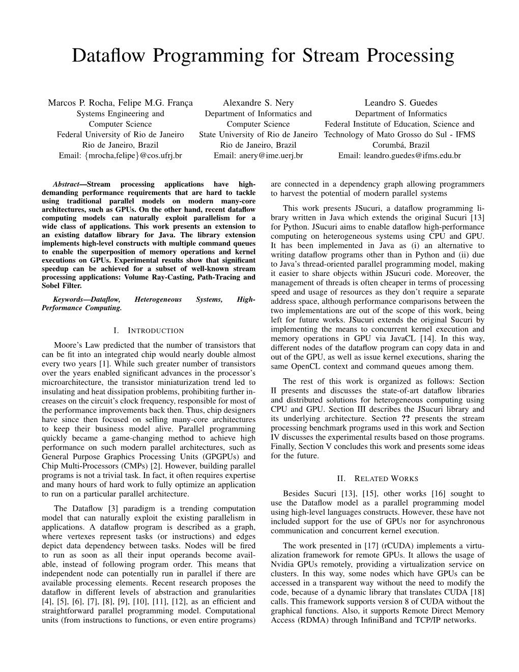 Dataflow Programming for Stream Processing