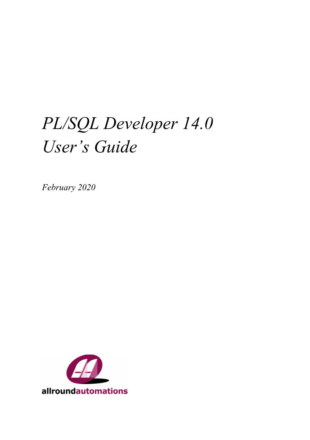 PL/SQL Developer 14.0 User's Guide