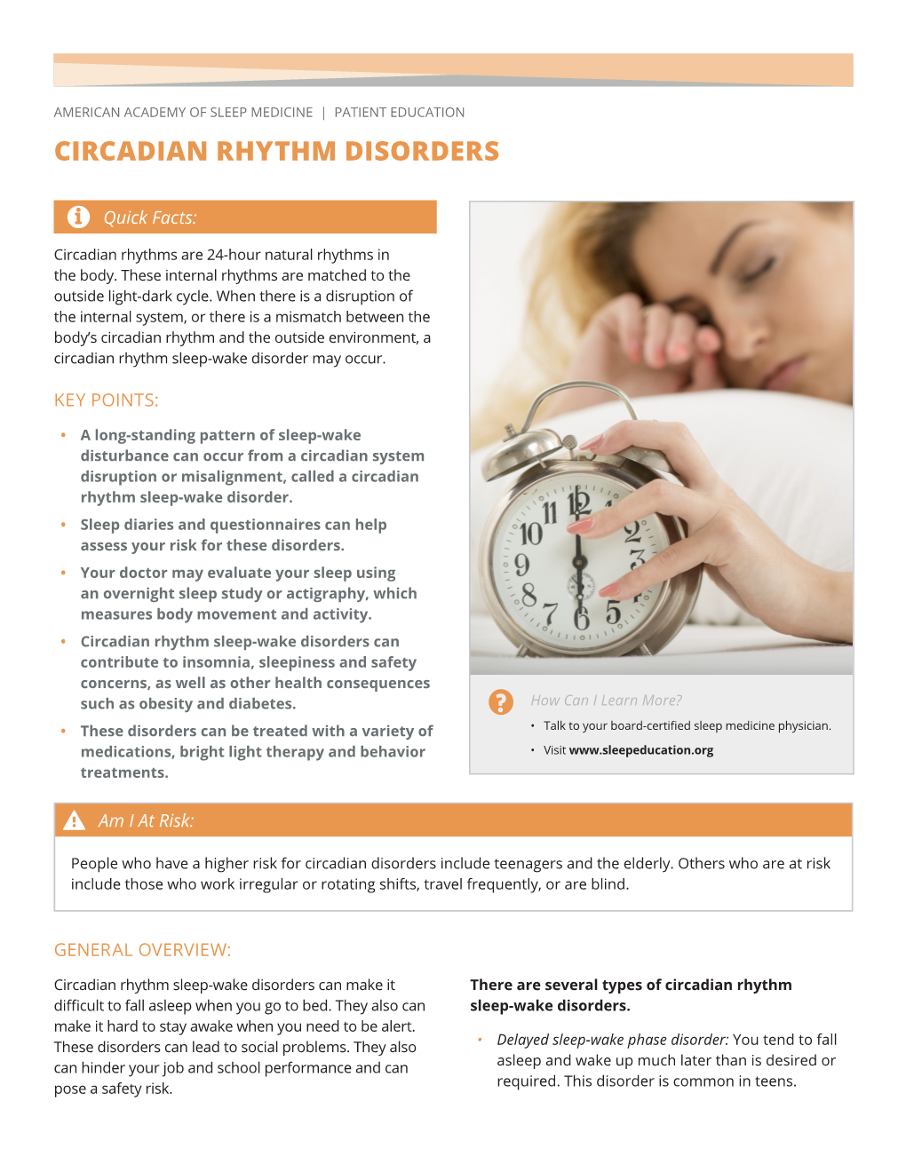 Circadian Rhythm Disorders