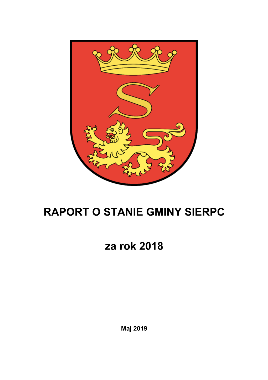 RAPORT O STANIE GMINY SIERPC Za Rok 2018