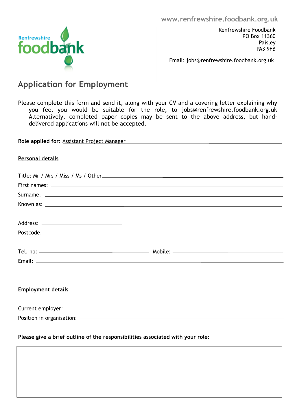 Volunteer Application Form s9