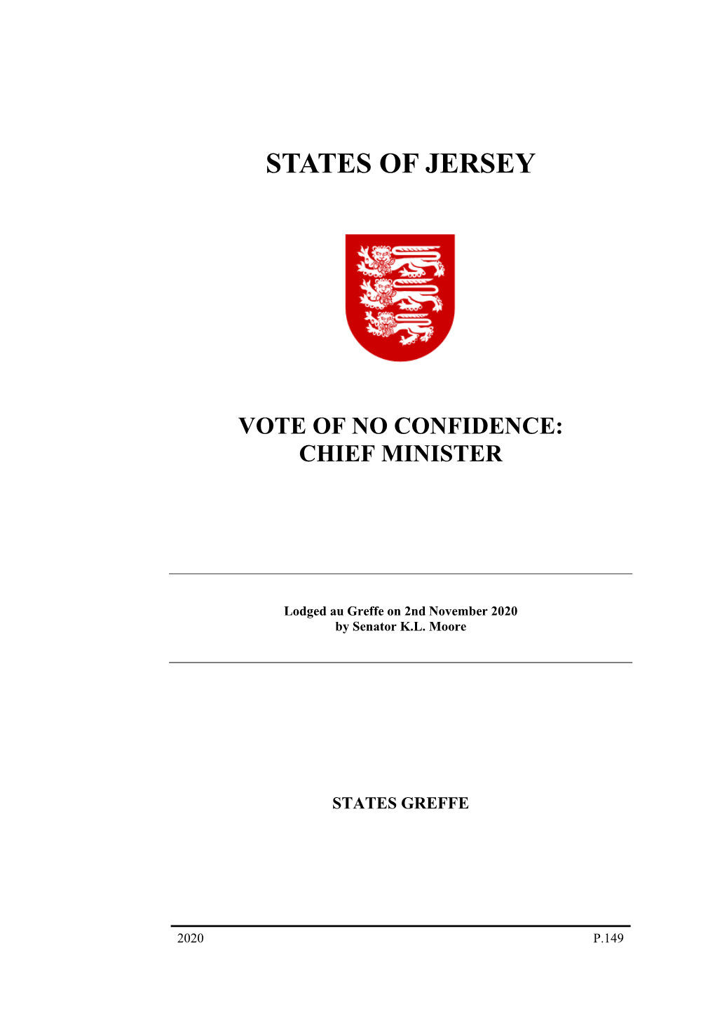 Vote of No Confidence: Chief Minister [P.149-2020]