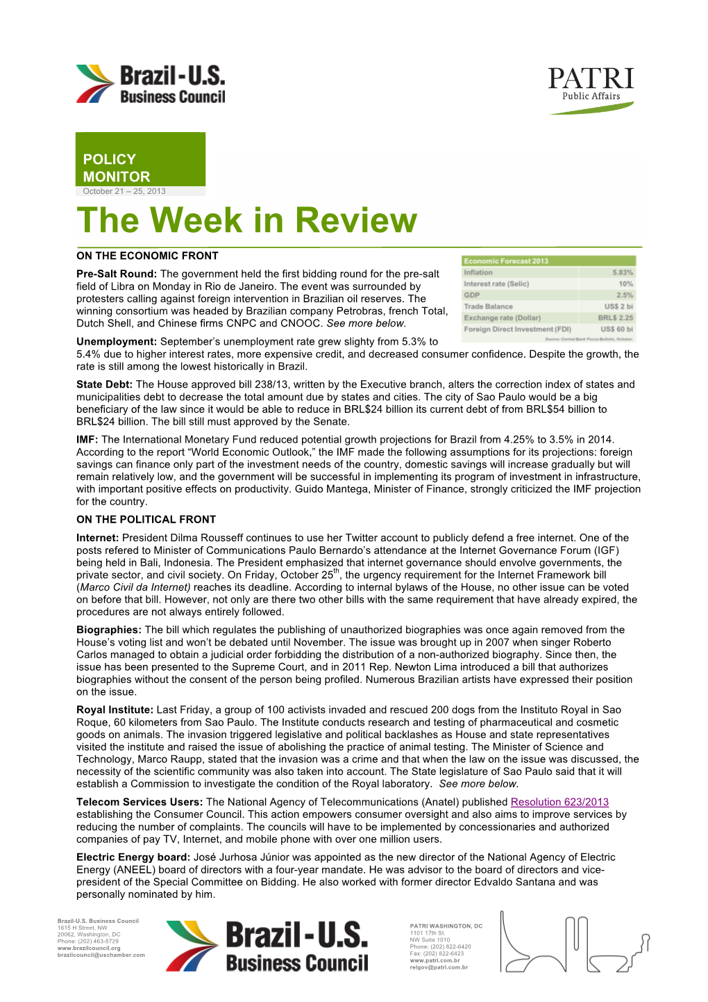 The Week in Review