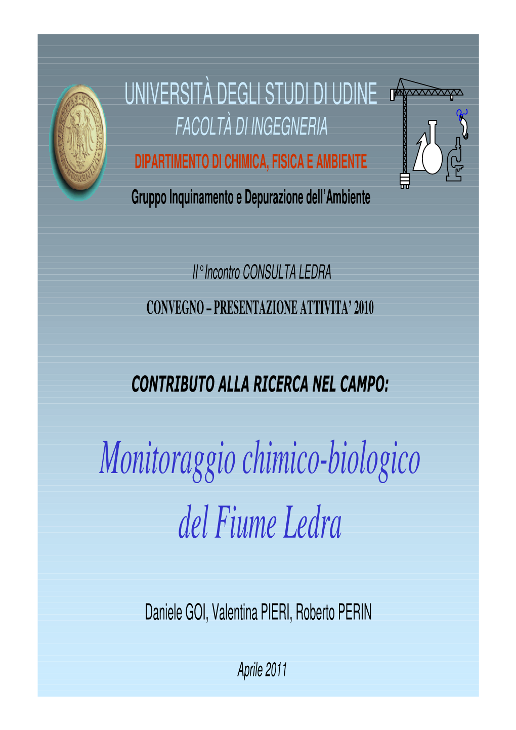 Monitoraggio Chimico-Biologico Del Fiume Ledra