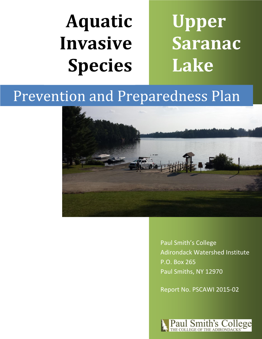 USL Aquatic Invasive Species Prevention and Preparedness Plan