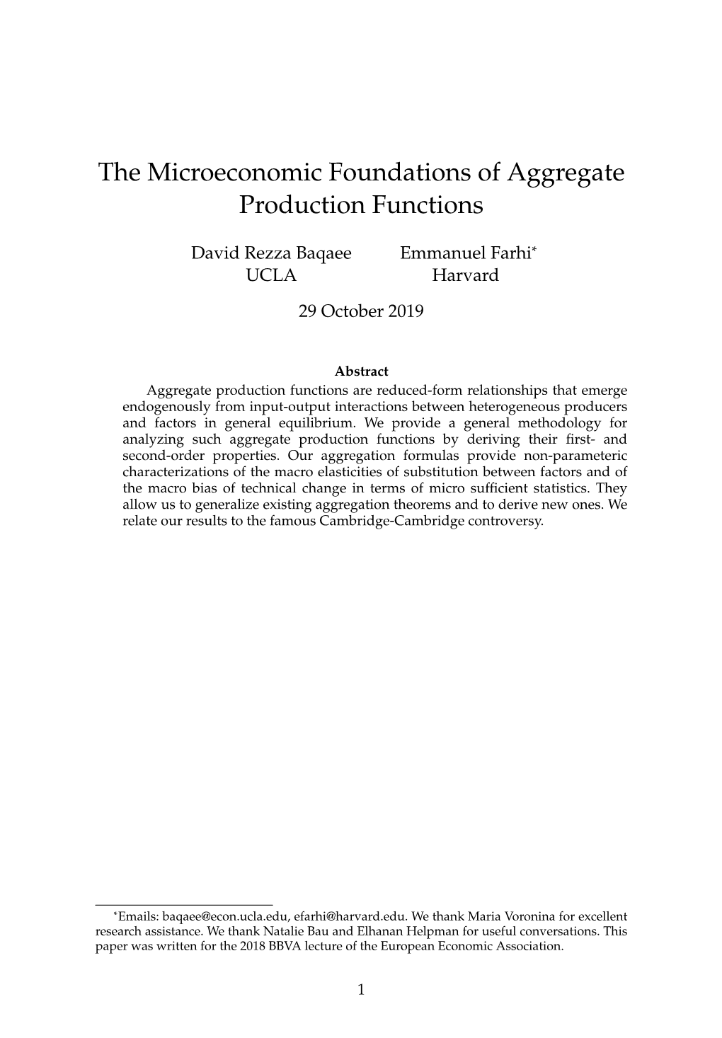 The Microeconomic Foundations of Aggregate Production Functions