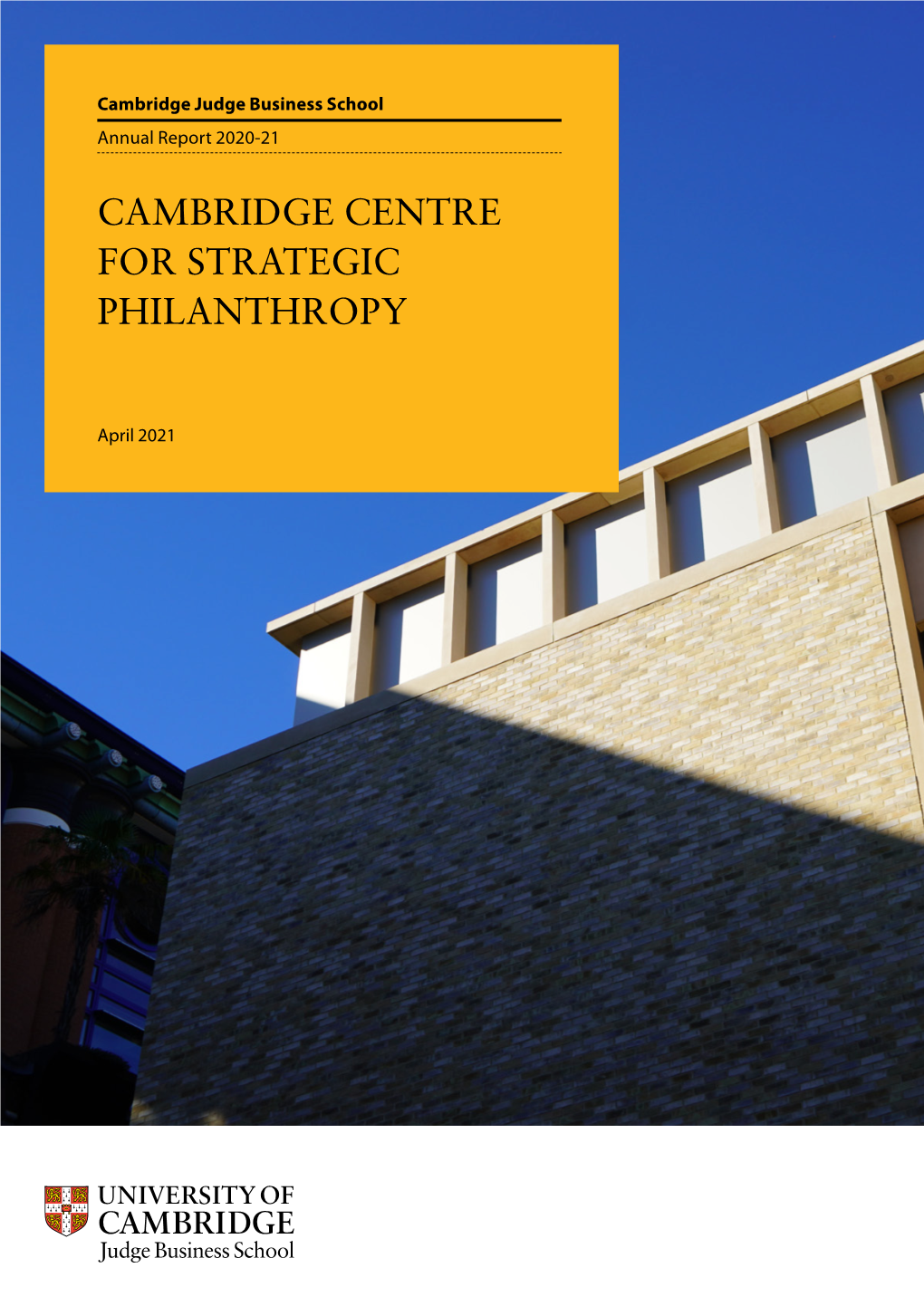 Centre for Strategic Philanthropy Annual Report 2020-2021