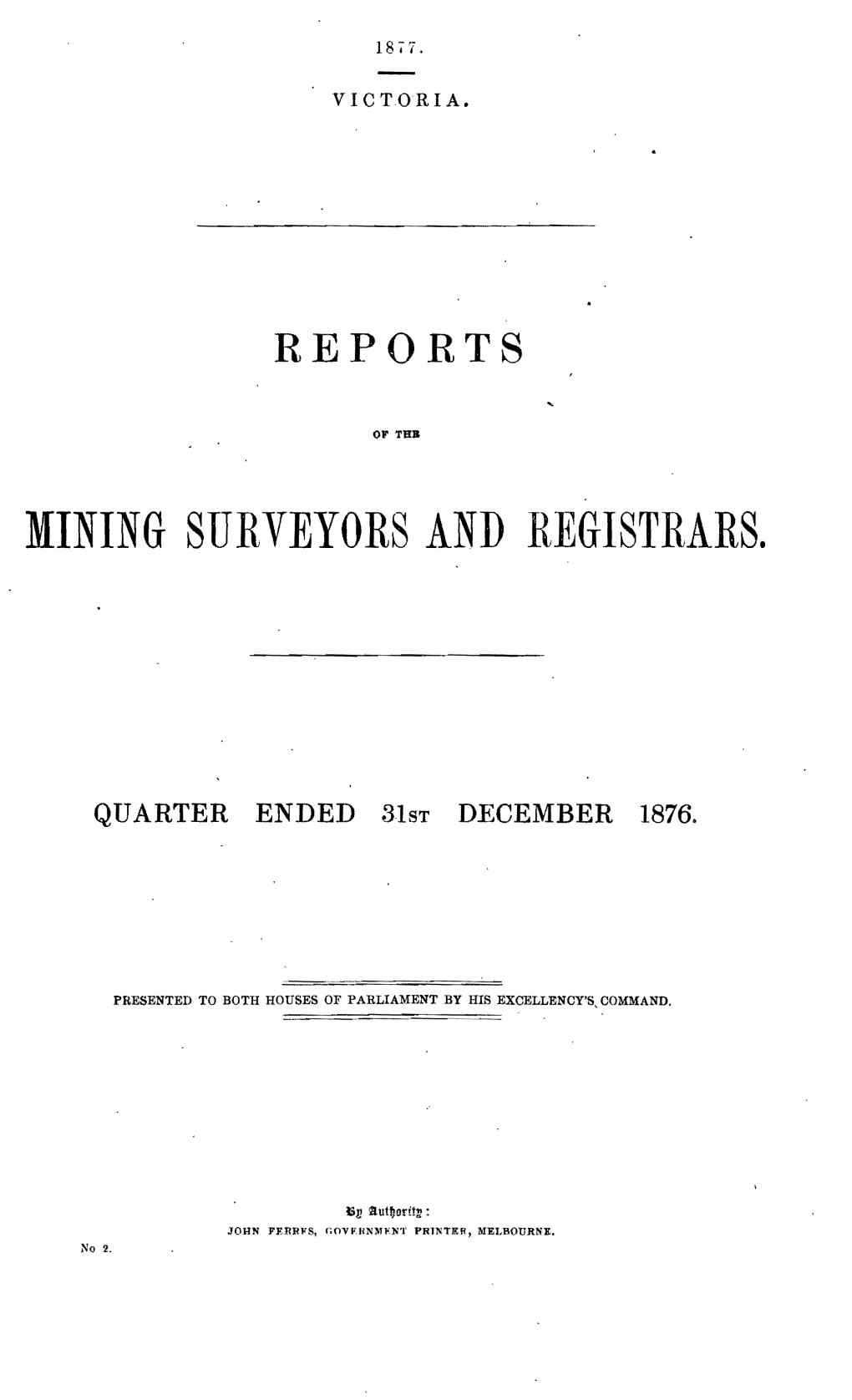 Mining Surveyors and Registrars