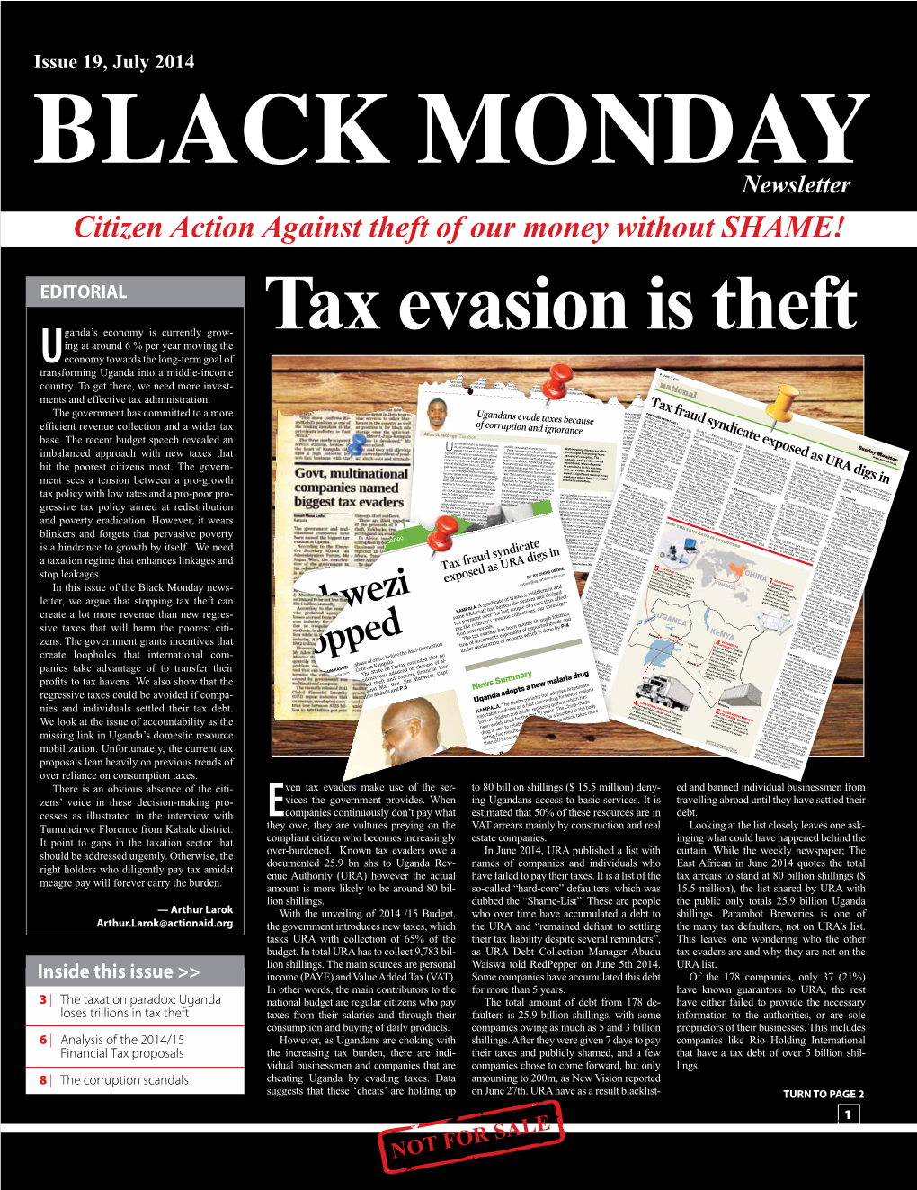 Sunday Monitor of Higher Risk and Must Be Physically Letter, We Argue That Stopping Tax Theft Can Nairobi