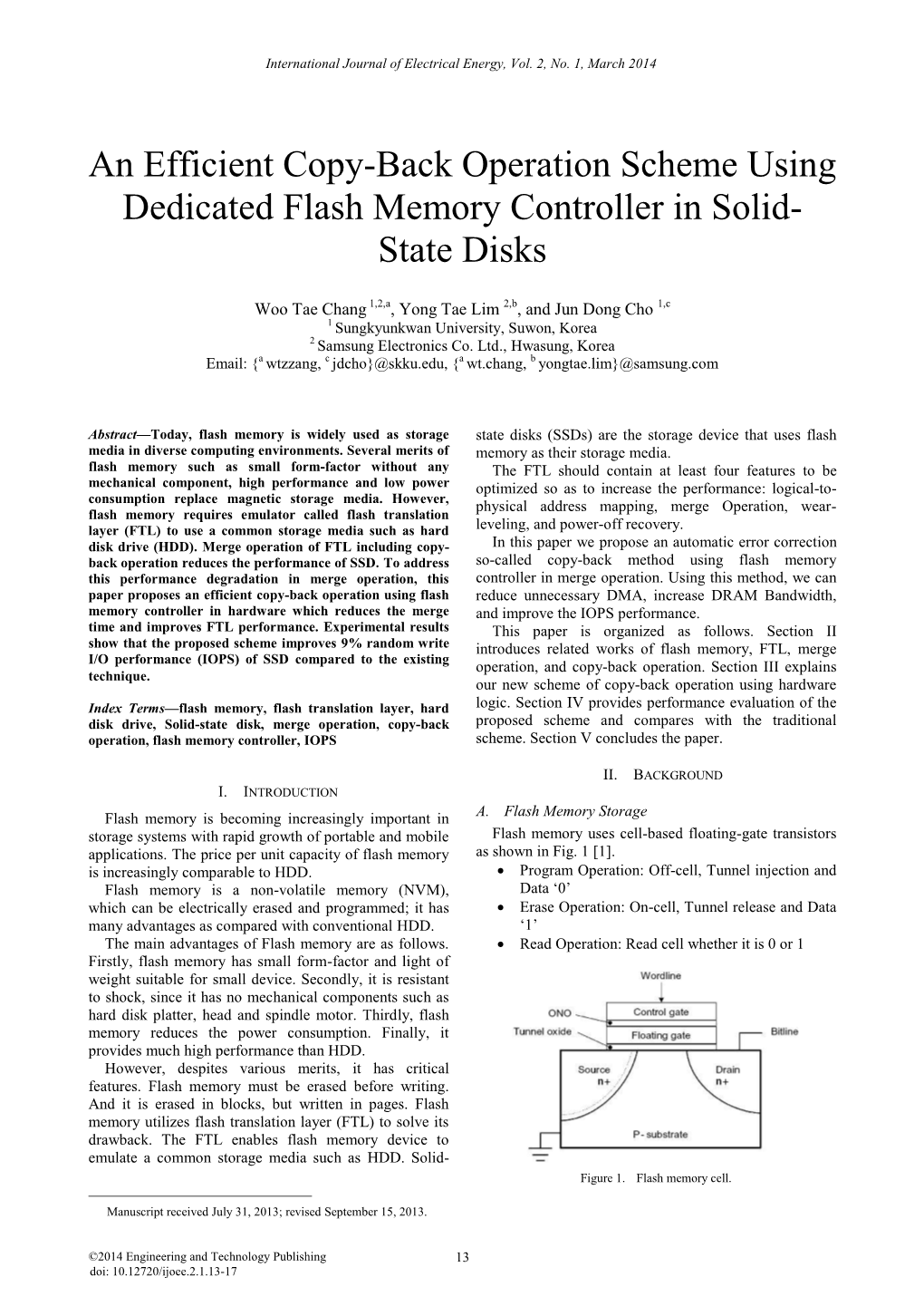 An Efficient Copy-Back Operation Scheme Using Dedicated Flash Memory Controller in Solid- State Disks