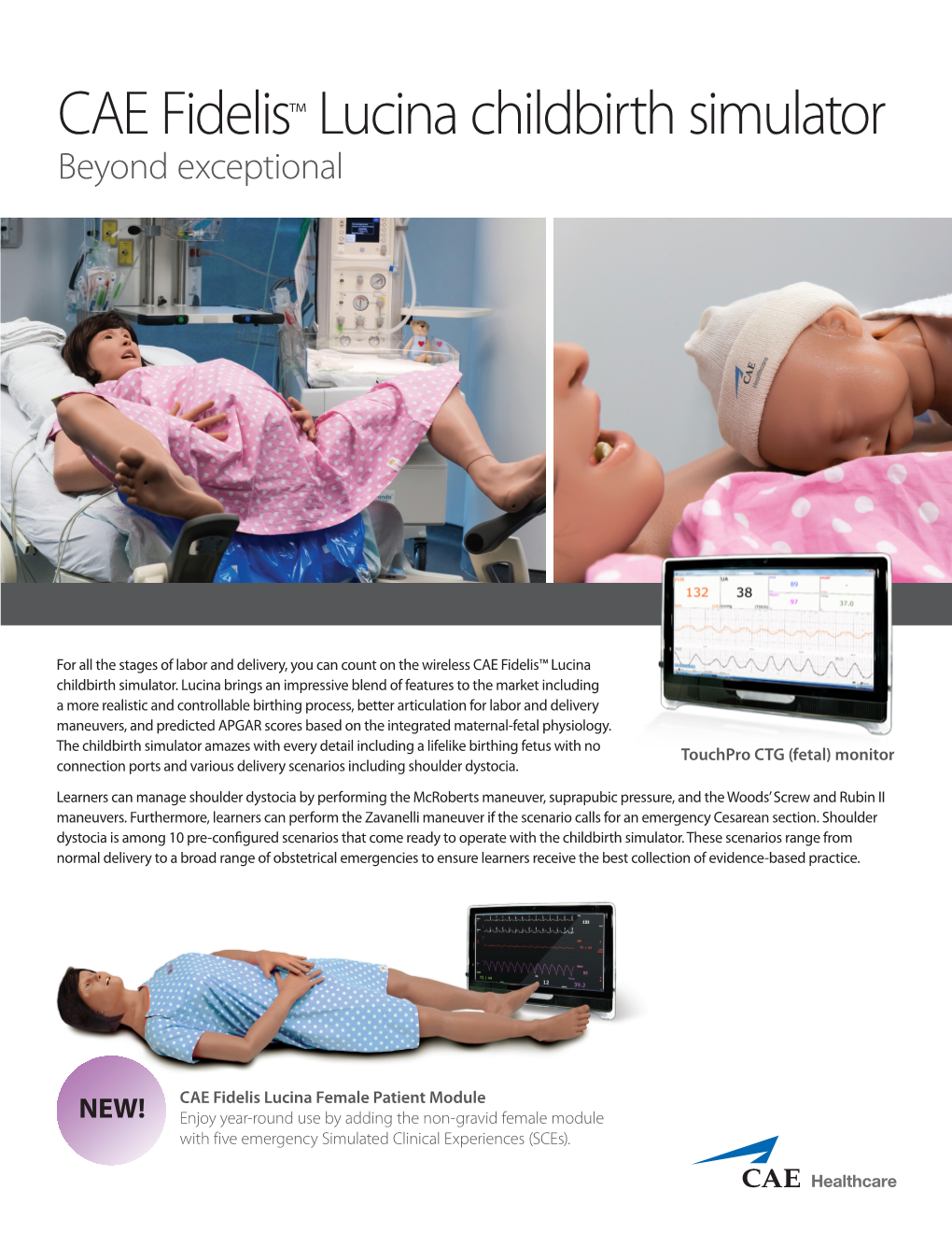 CAE Fidelis™ Lucina Childbirth Simulator Beyond Exceptional