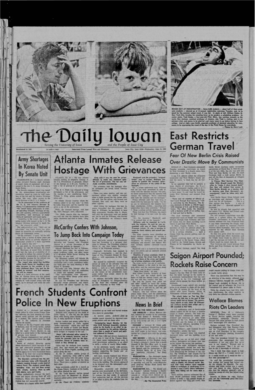 Daily Iowan (Iowa City, Iowa), 1968-06-12