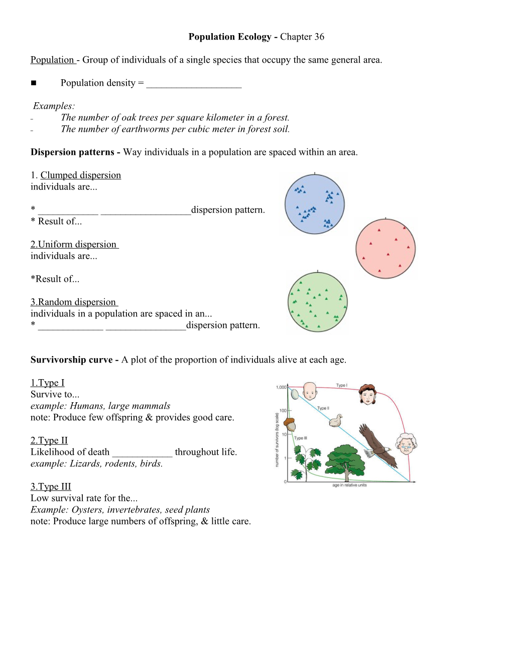 Population Ecology - Chapter 36