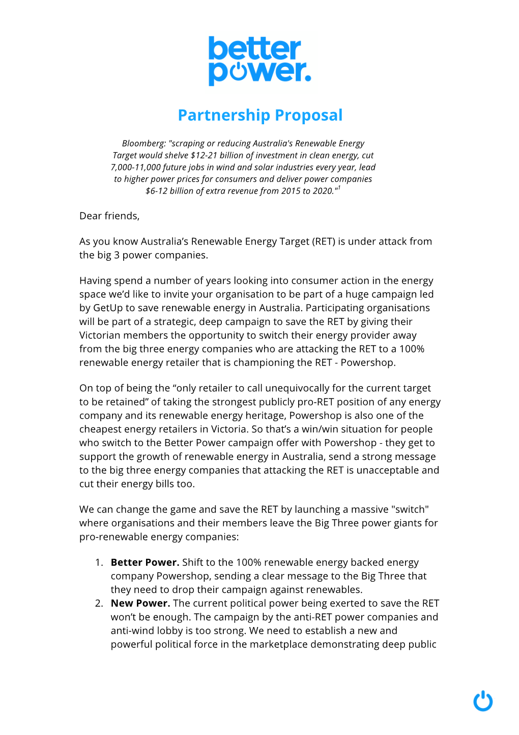 Partnership Proposal