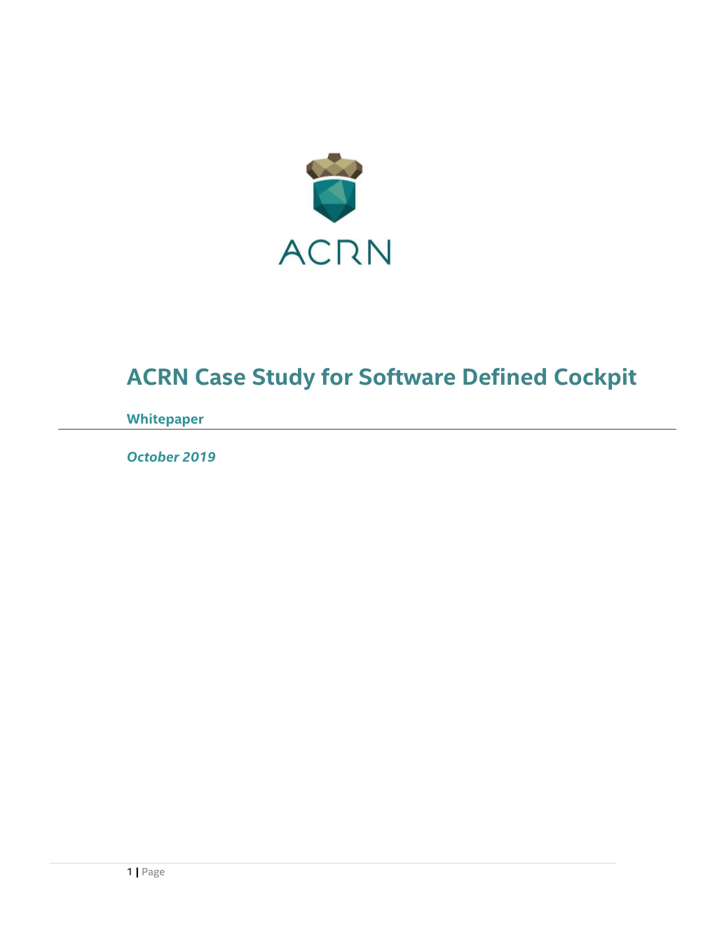 ACRN Case Study for Software Defined Cockpit