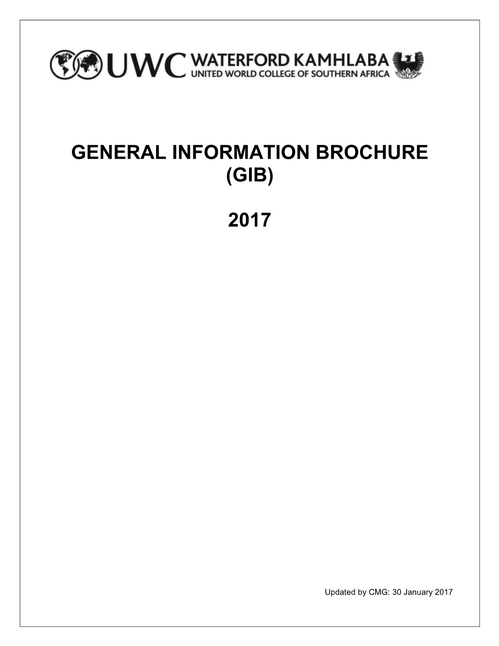 General Information Brochure (Gib)