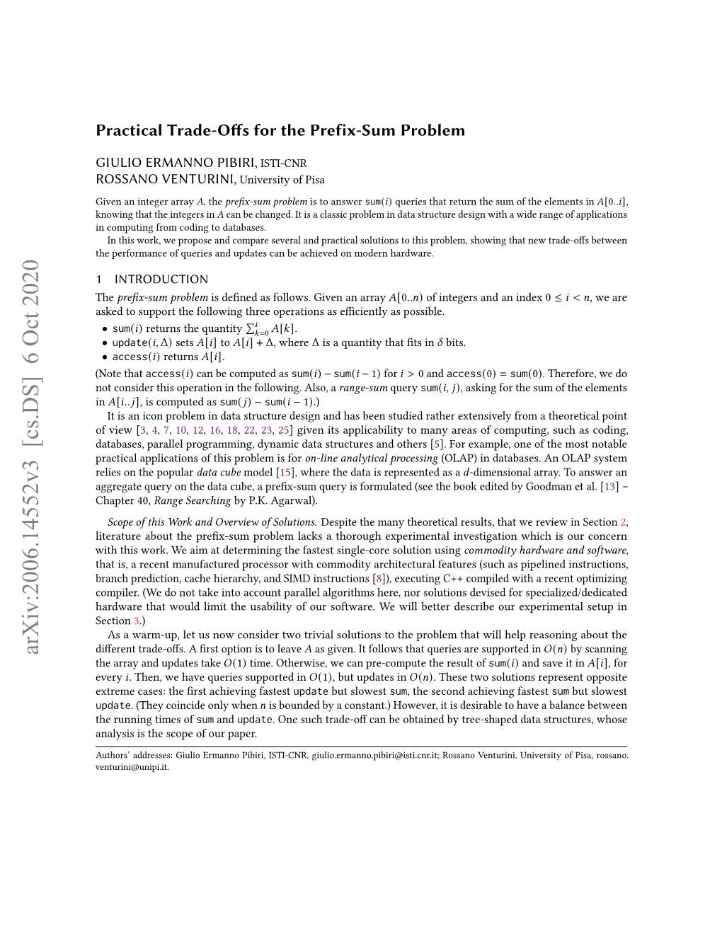 Practical Trade-Offs for the Prefix-Sum Problem