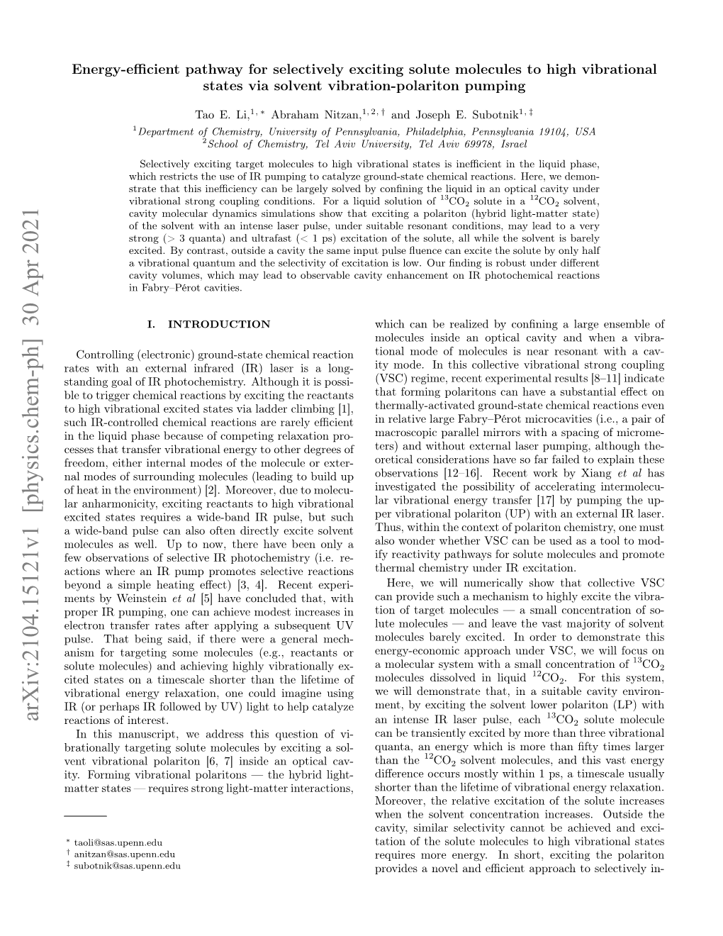 Energy-Efficient Pathway for Selectively Exciting Solute