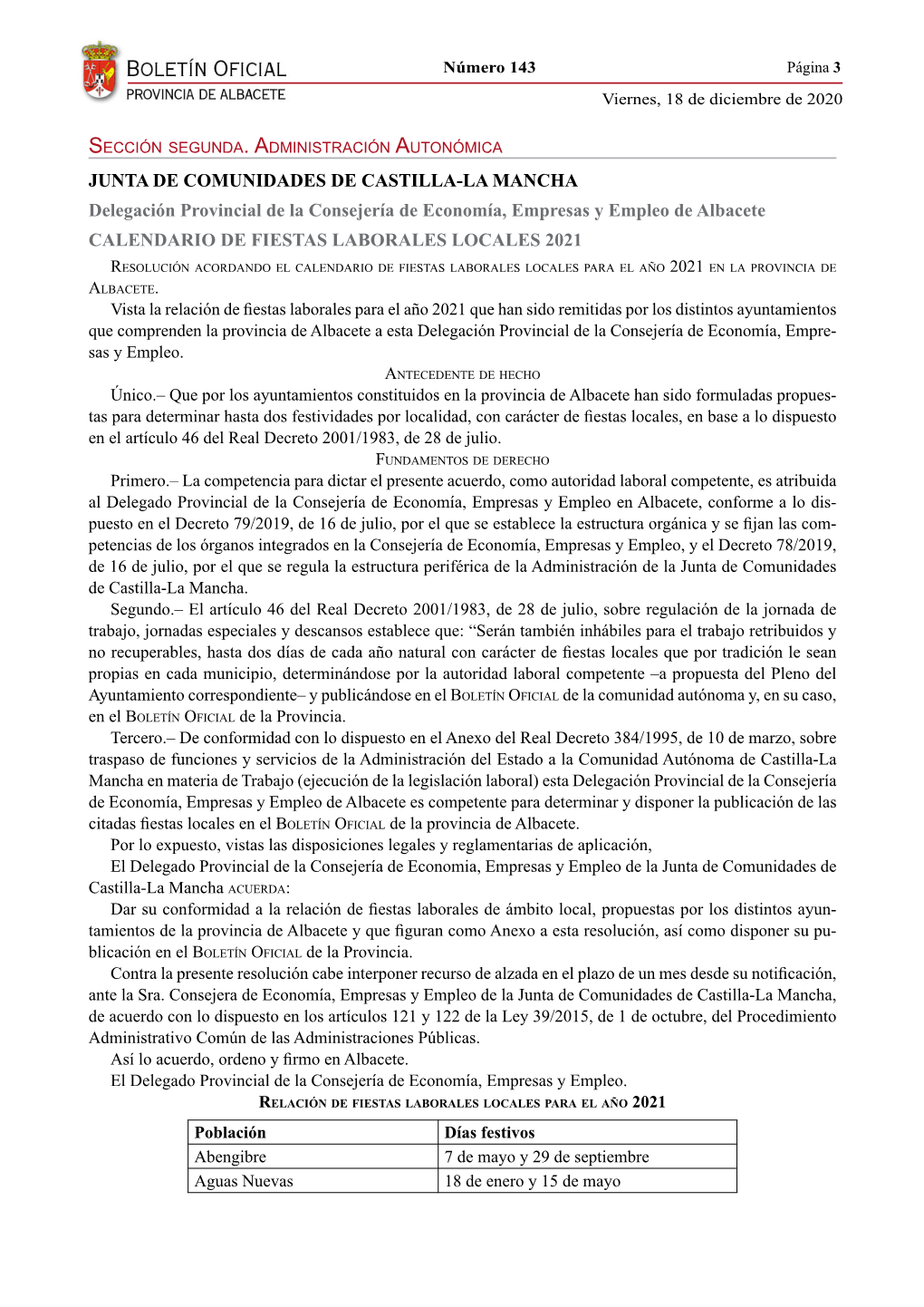 Junta DE Comunidades DE Castilla-LA Mancha Delegación