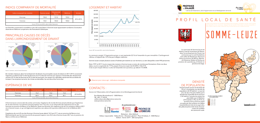 Profil Local De Santé De La Commune De Somme-Leuze