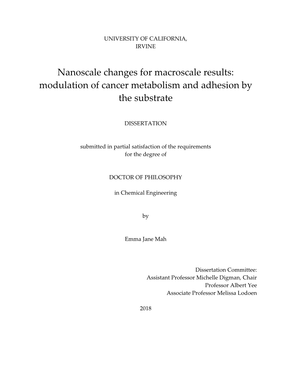 Modulation of Cancer Metabolism and Adhesion by the Substrate