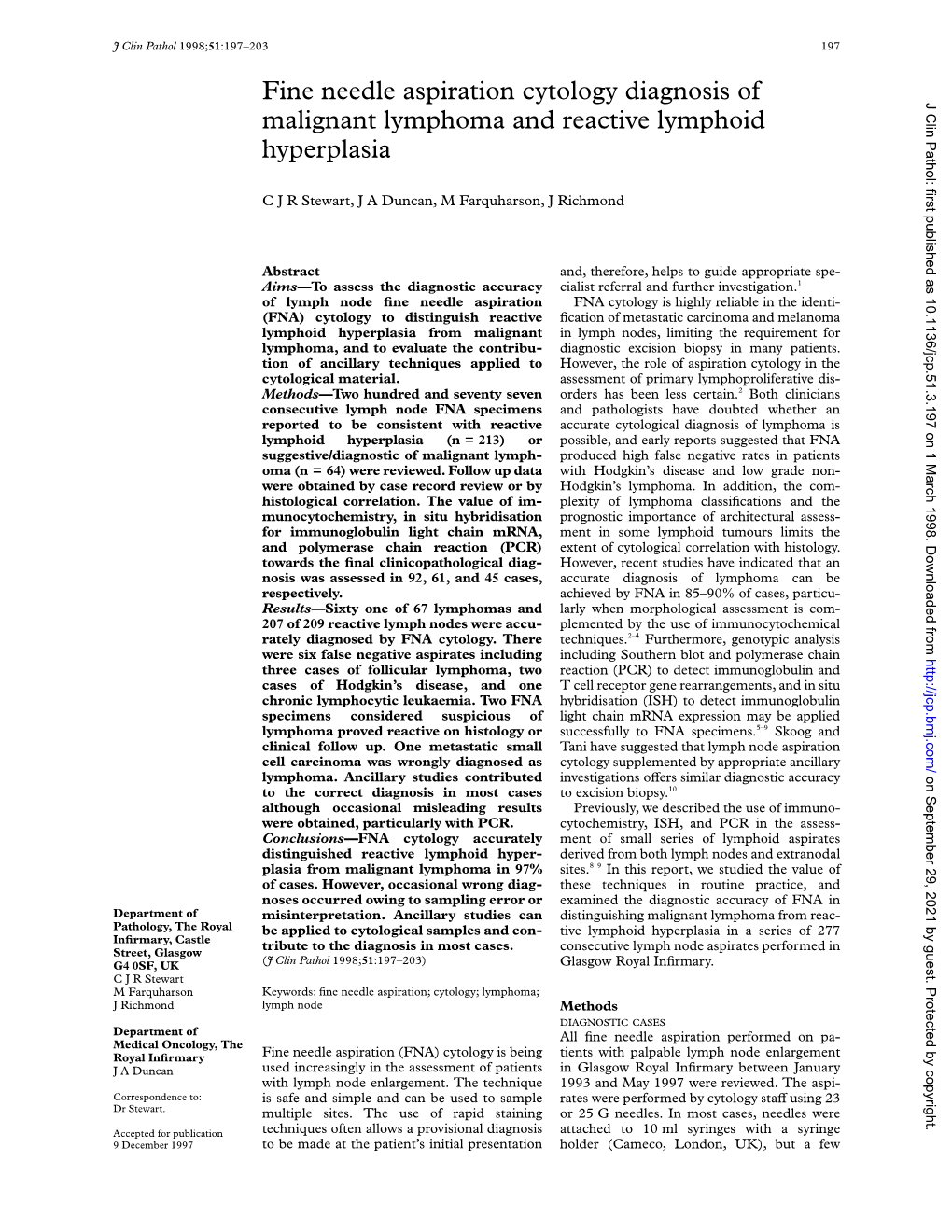 Fine Needle Aspiration Cytology Diagnosis of Malignant Lymphoma