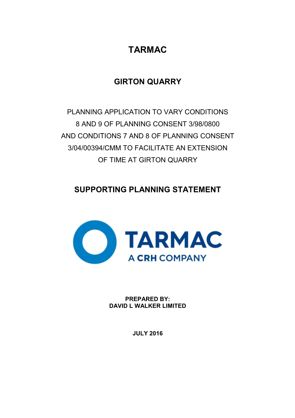 Supporting Planning Statement