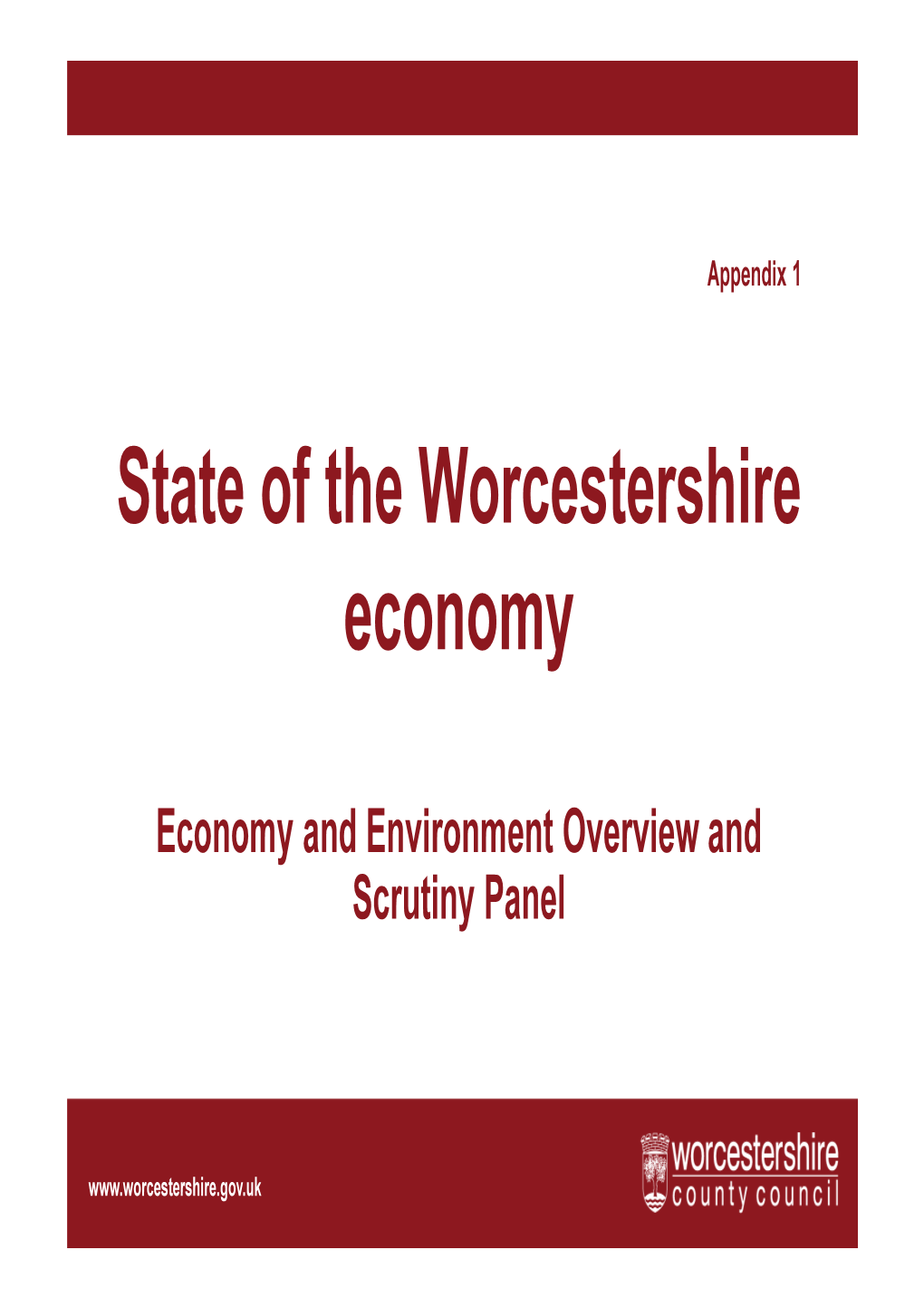 State of the Worcestershire Economy