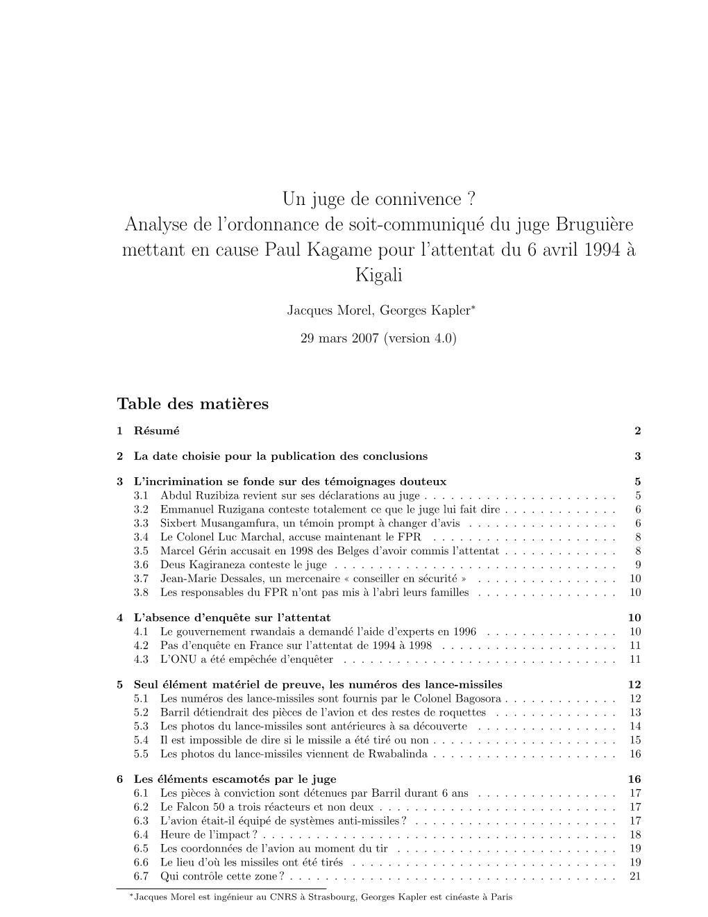 Analyse De L'ordonnance De Soit-Communiqué Du Juge Brugui