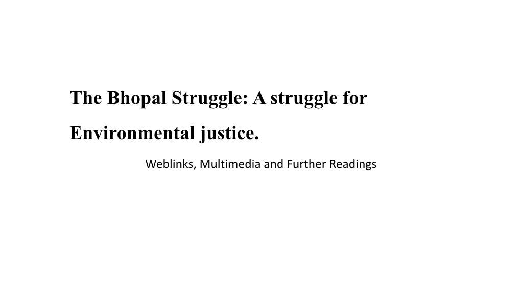 A Struggle for Environmental Justice