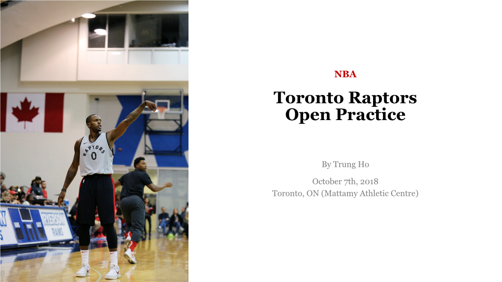 Toronto Raptors Open Practice