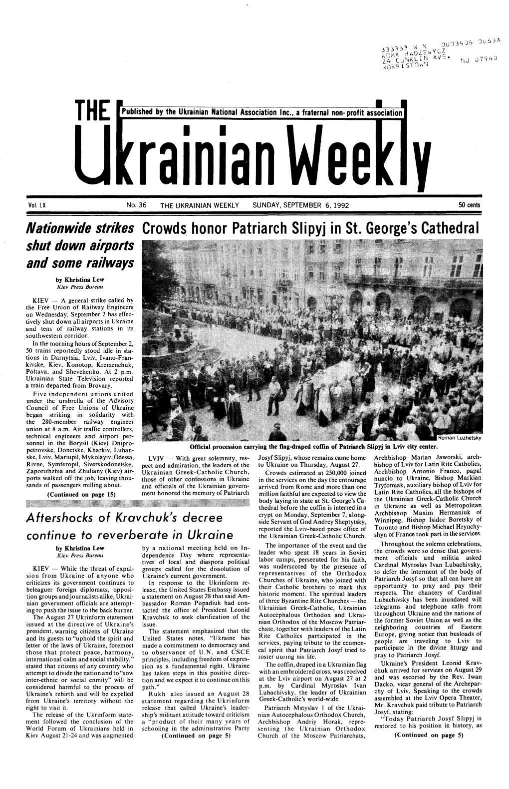 The Ukrainian Weekly 1992