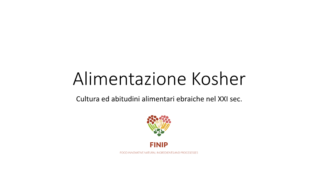 Alimentazione Kosher Cultura Ed Abitudini Alimentari Ebraiche Nel XXI Sec